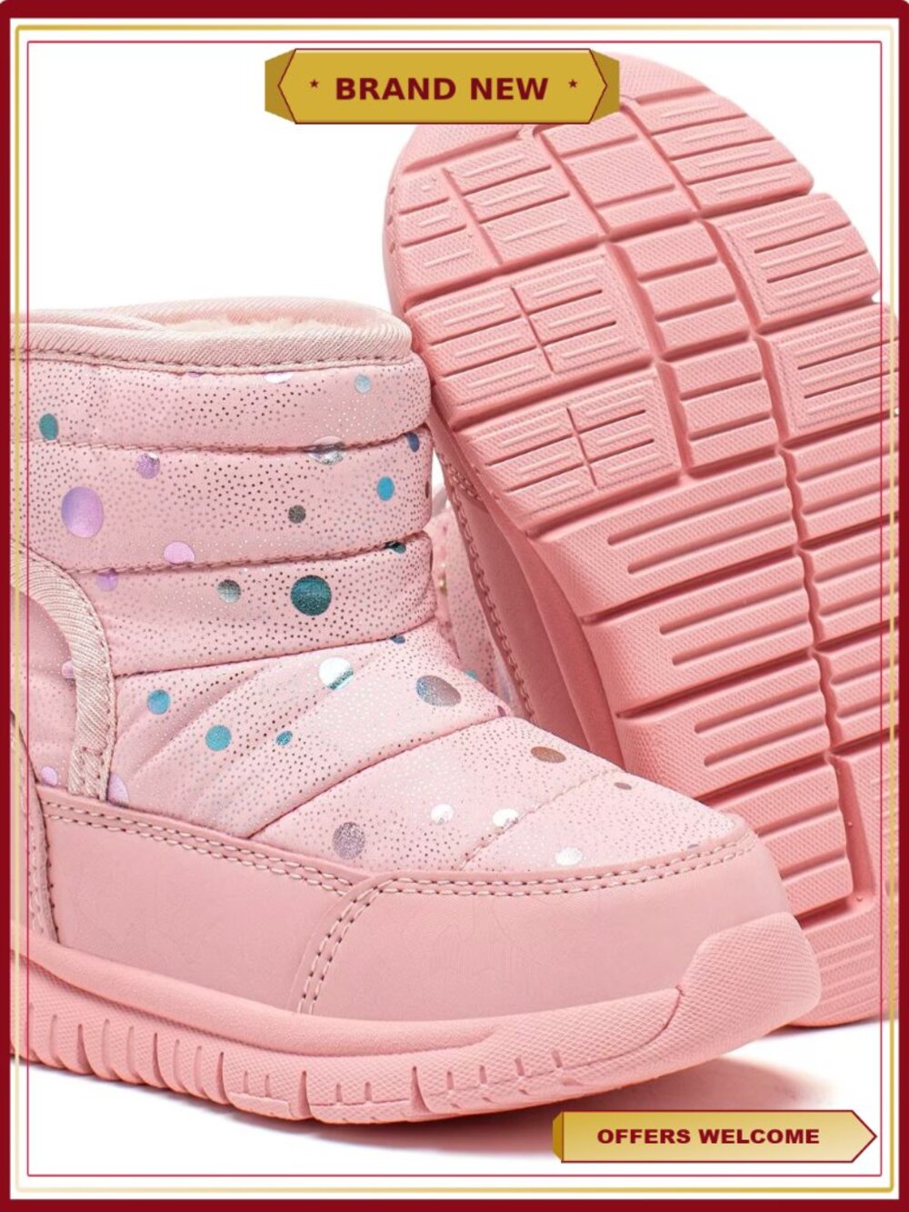 Toddler Snow Boots Waterproof Non-Slip Winter Shoes